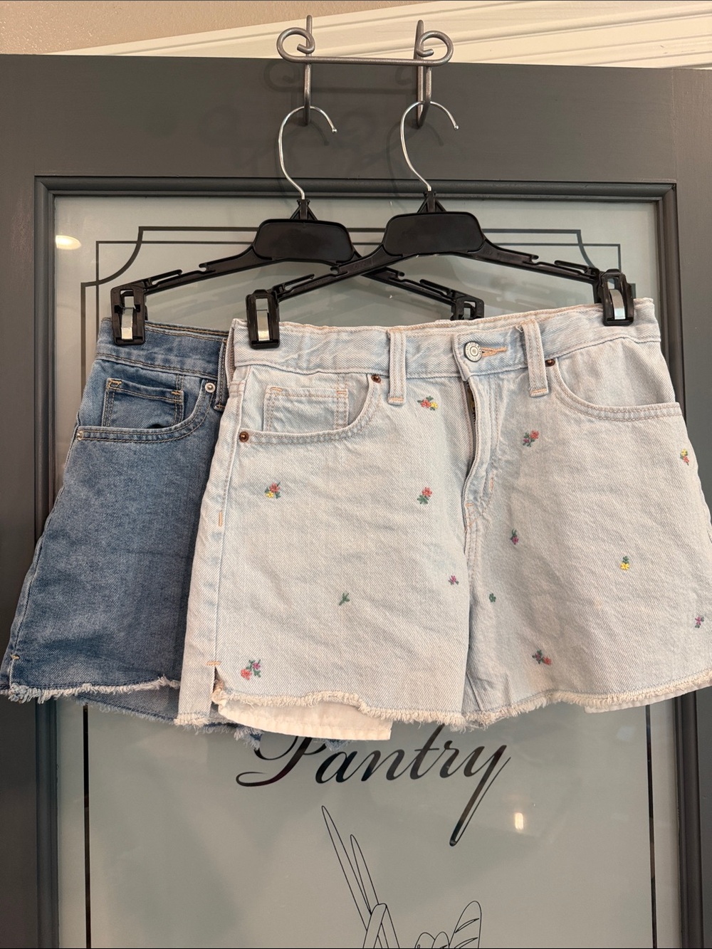 Girls Old Navy High-Rise Frayed Hem Denim Shorts - 12